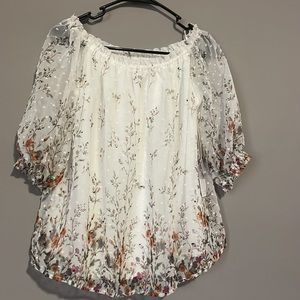 Off the shoulder floral top